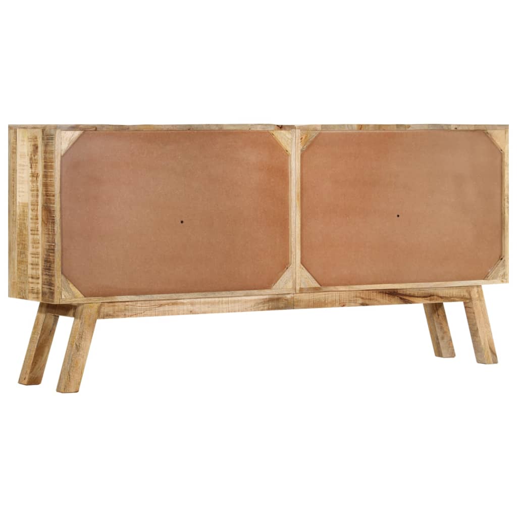 Credenza Marrone e Nera 160x30x76 cm in Legno Massello di Mango - homemem39