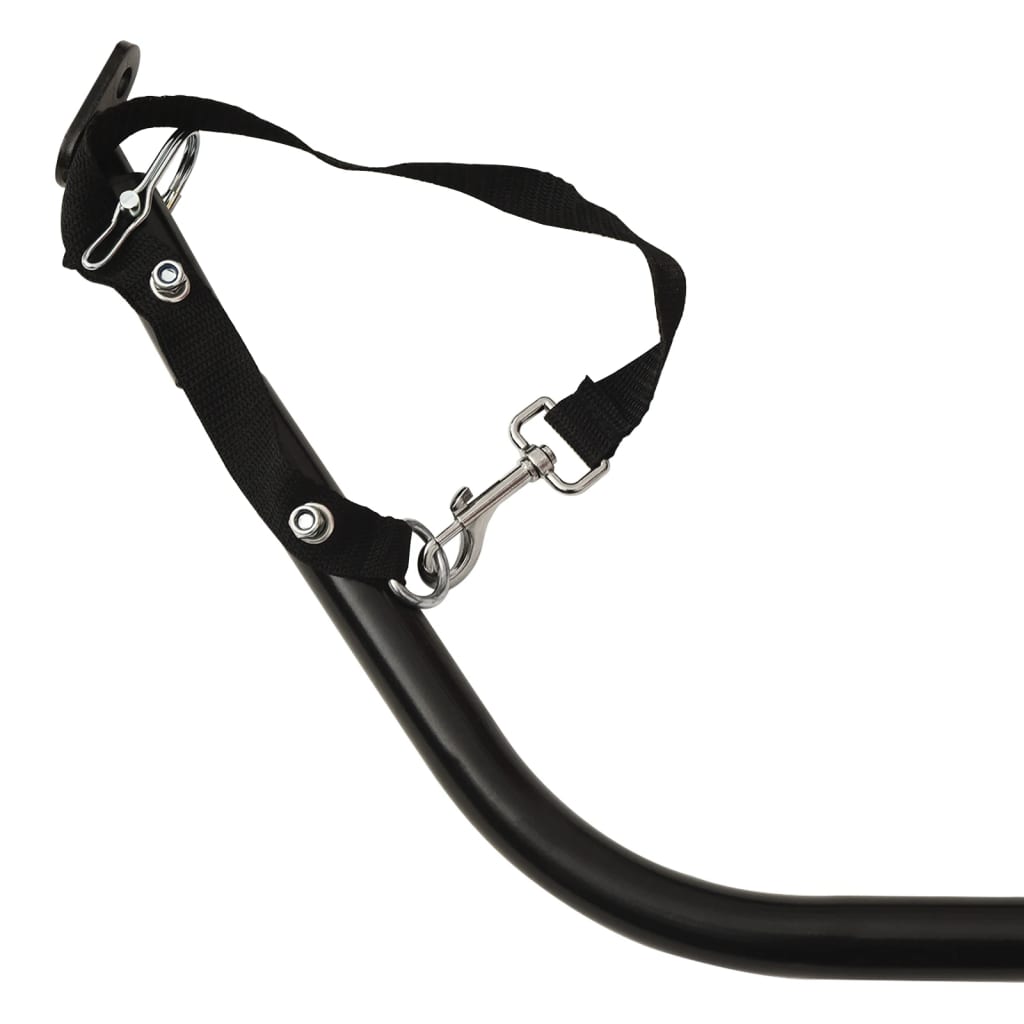 Rimorchio da Bici Nero e Arancione 45 kg in Ferro | homemem39