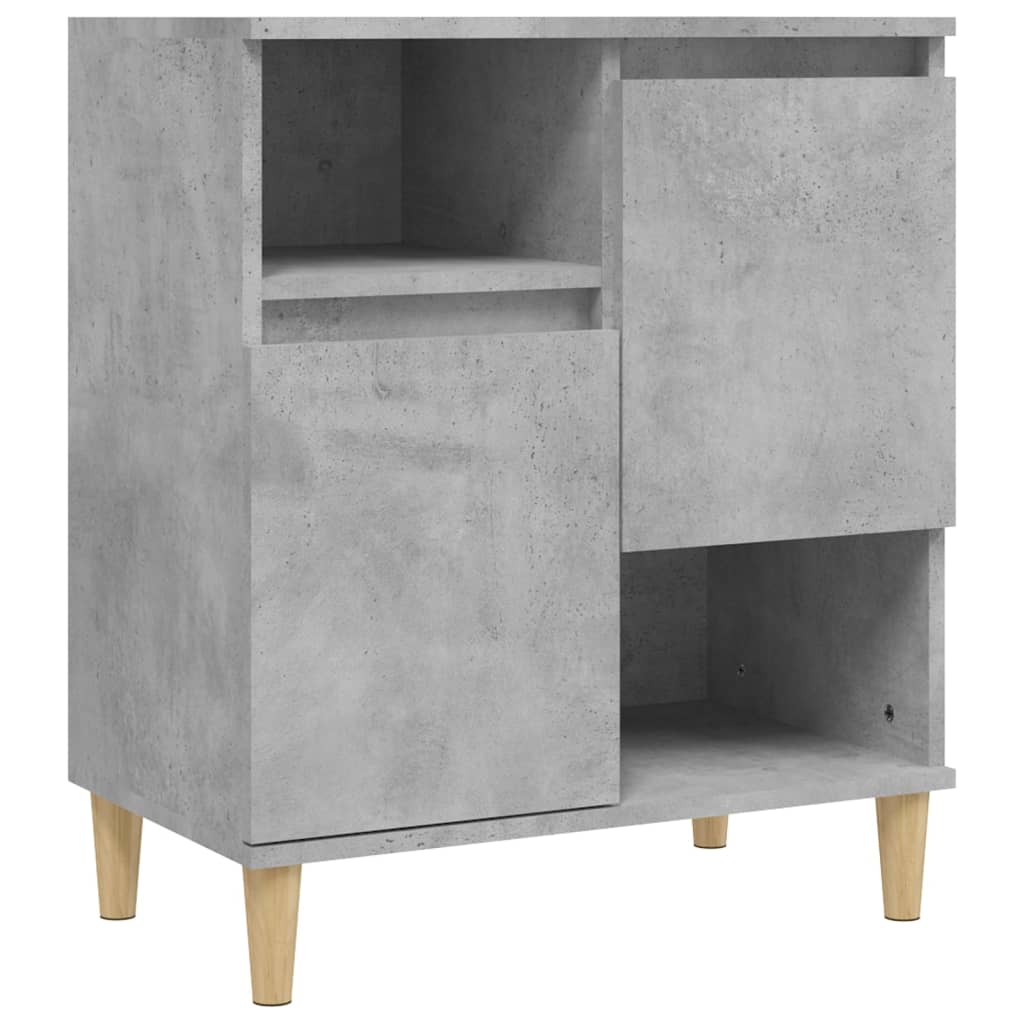 Credenze 3pz Grigio Cemento 60x35x70 cm in Legno Multistrato