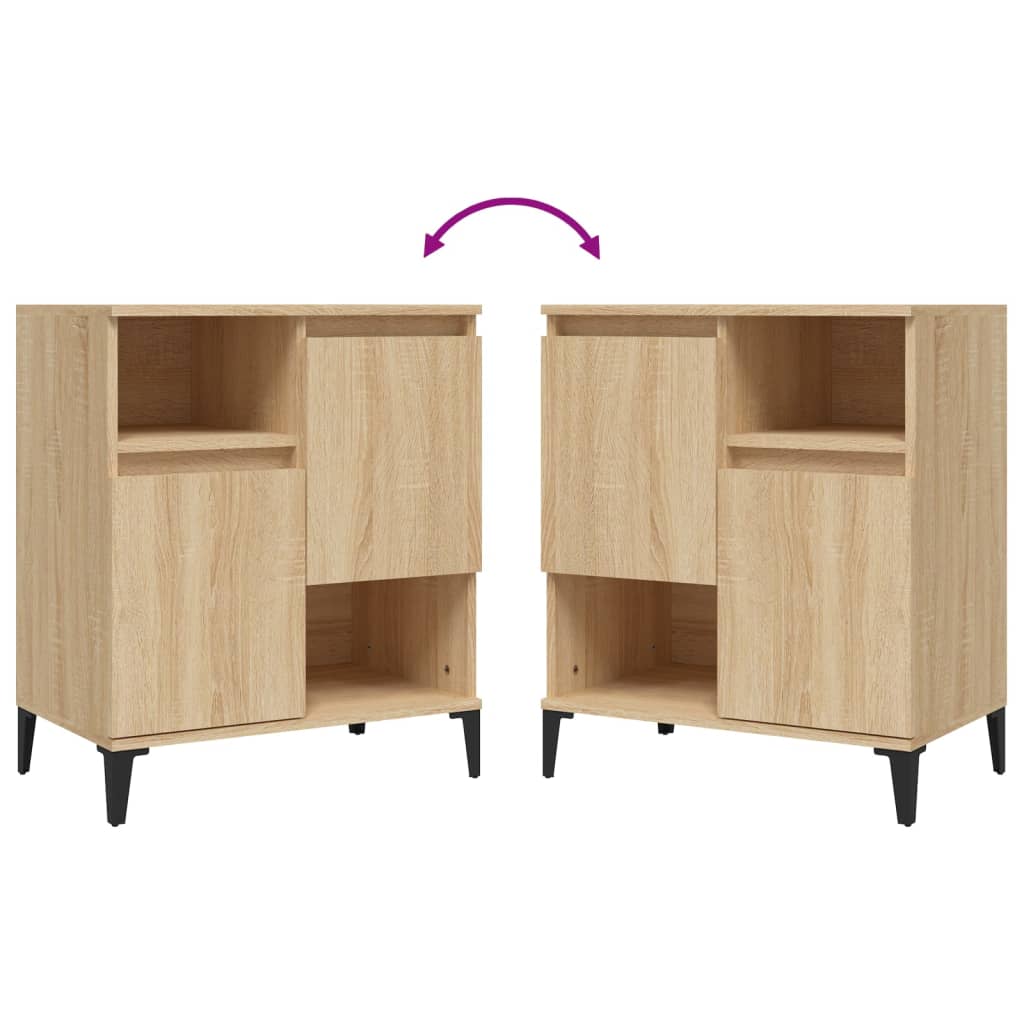 Credenze 3pz Rovere Sonoma 60x35x70 cm in Legno Multistrato