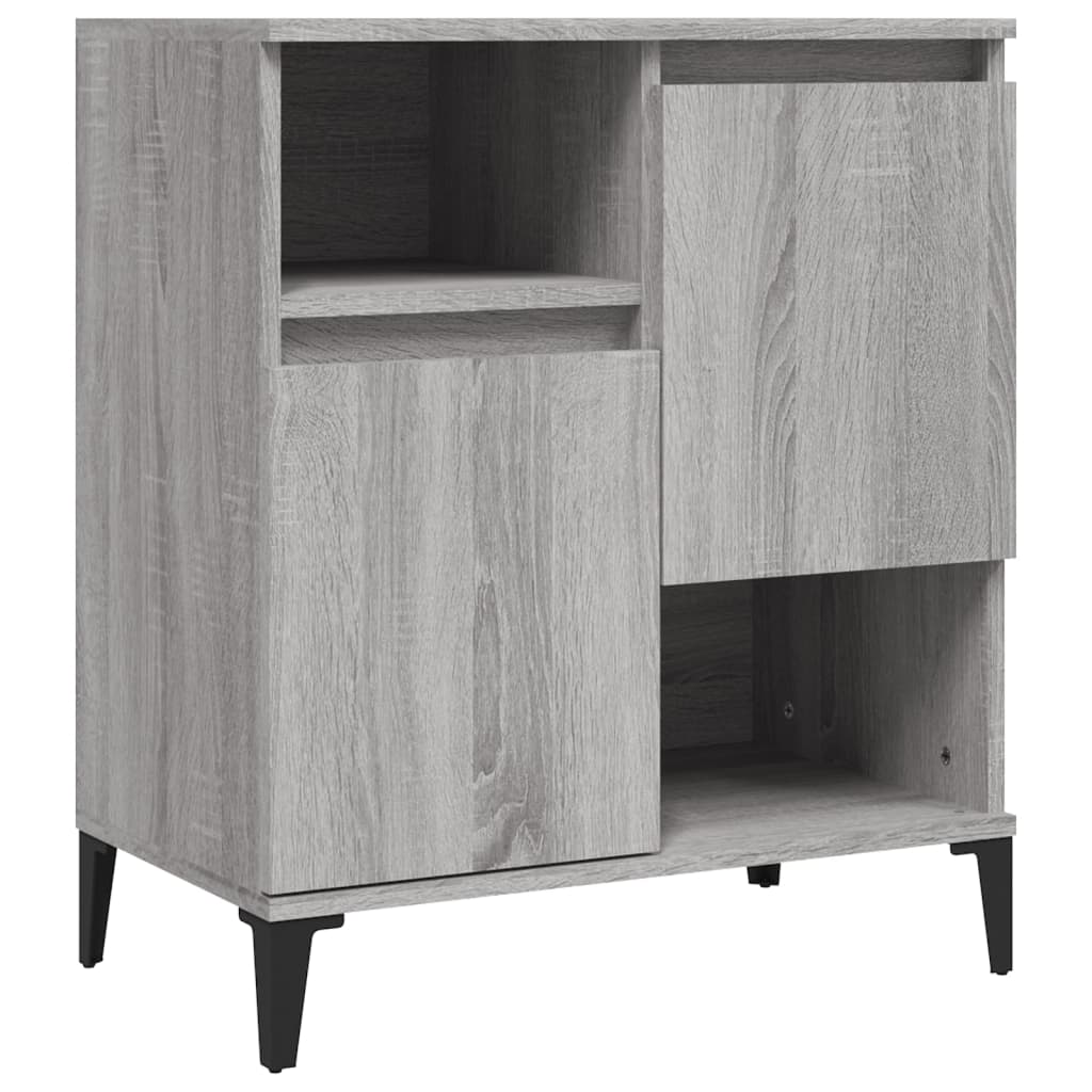 Credenze 3pz Grigio Sonoma 60x35x70 cm in Legno Multistrato
