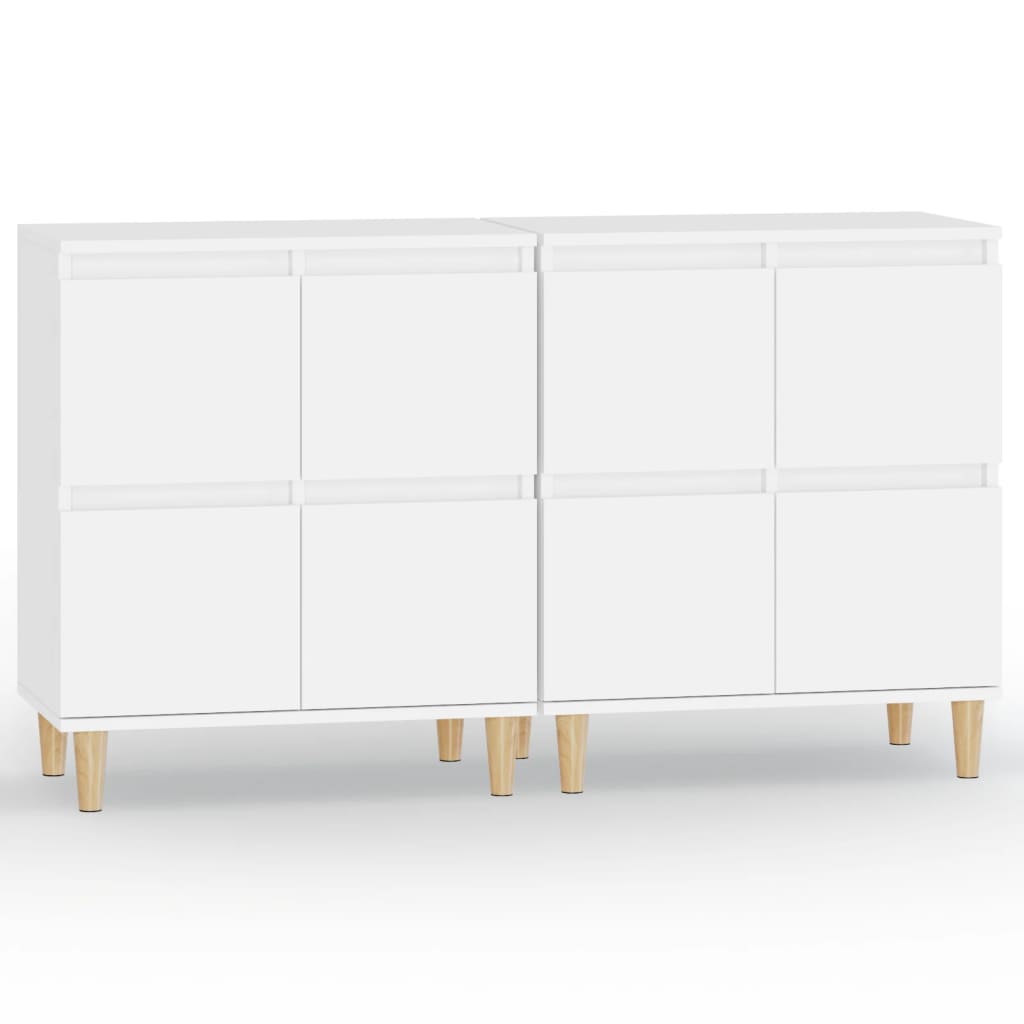Credenze 2pz Bianche 60x35x70 cm in Legno Multistrato - homemem39