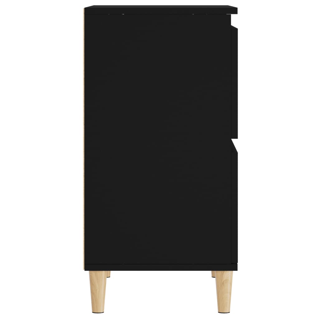Credenze 2pz Nere 60x35x70 cm in Legno Multistrato - homemem39