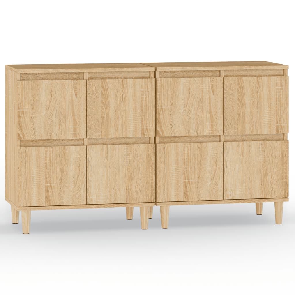Credenze 2pz Rovere Sonoma 60x35x70 cm in Legno Multistrato
