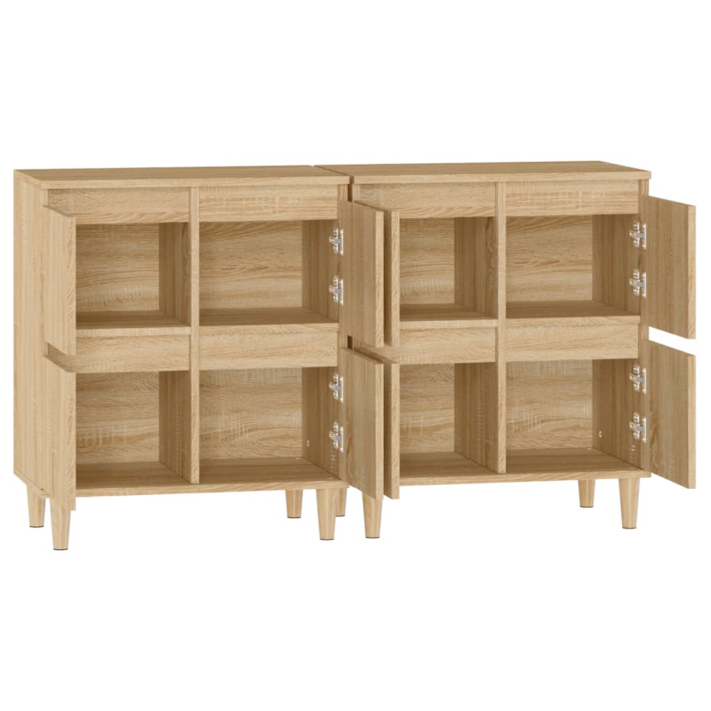 Credenze 2pz Rovere Sonoma 60x35x70 cm in Legno Multistrato