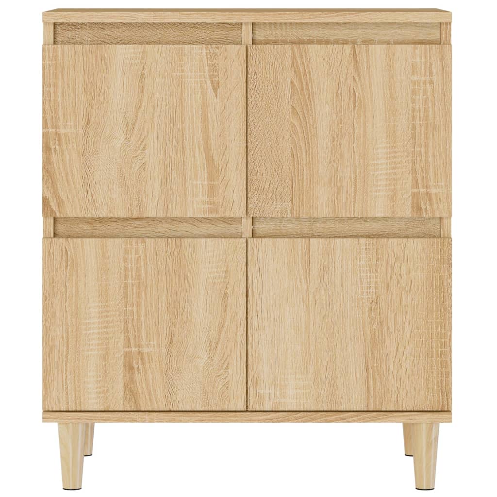 Credenze 3pz Rovere Sonoma 60x35x70 cm in Legno Multistrato