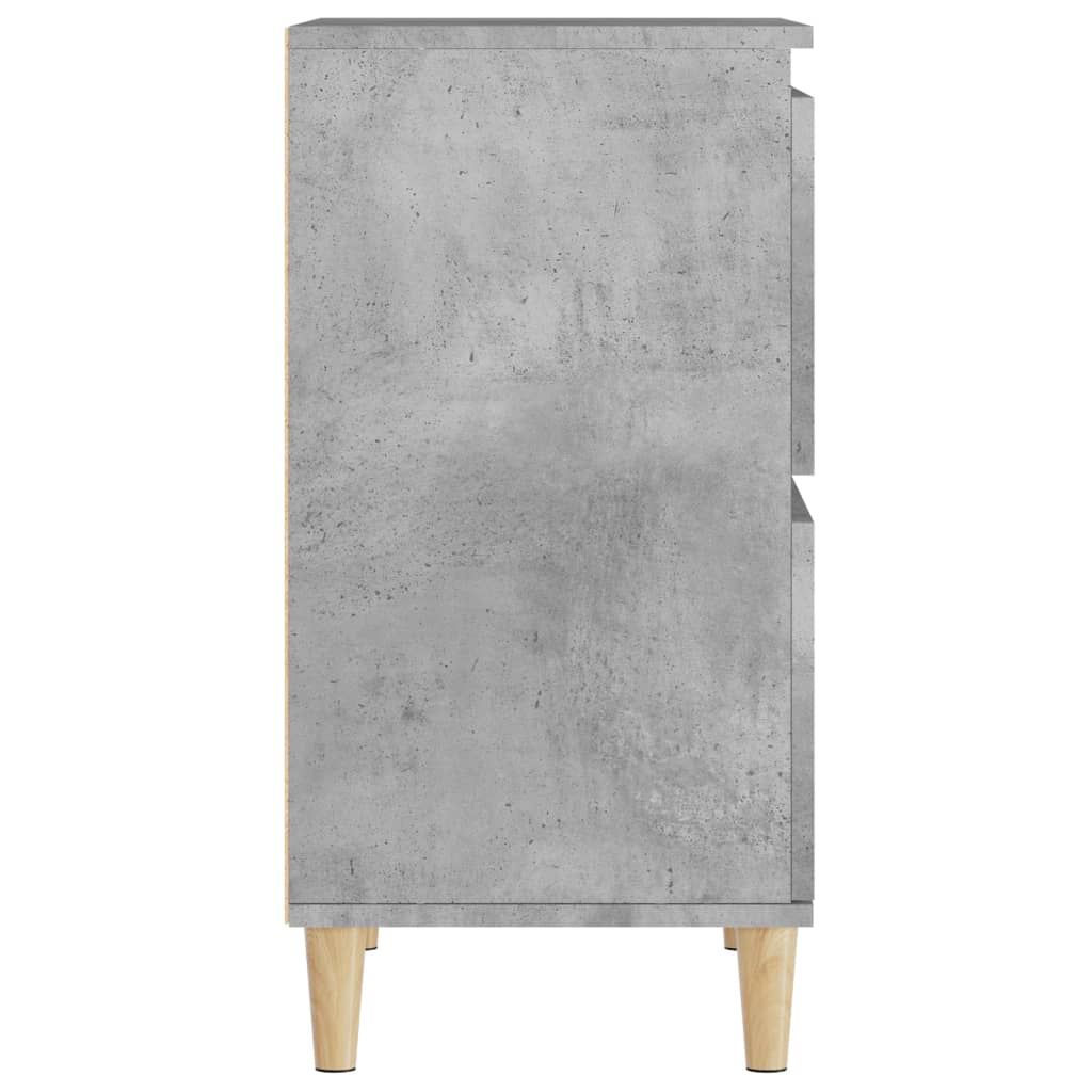 Credenze 3pz Grigio Cemento 60x35x70 cm in Legno Multistrato