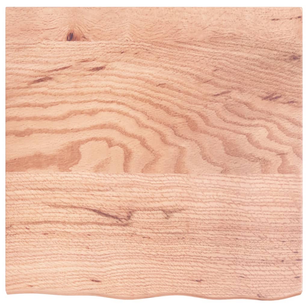 Piano Tavolo Marrone Chiaro 60x60x2cm Rovere Massello Trattato - homemem39