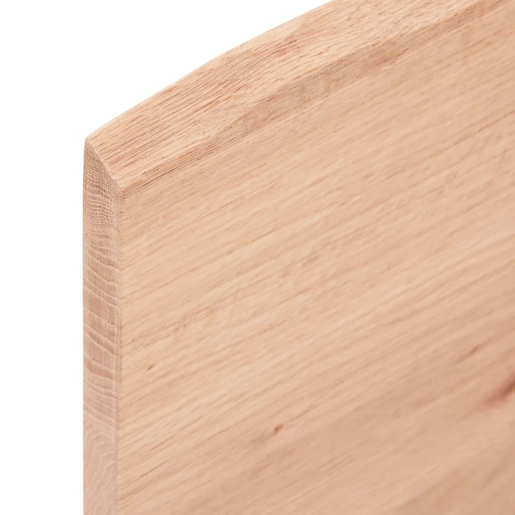 Piano Tavolo Marrone Chiaro 80x50x2cm Rovere Massello Trattato - homemem39