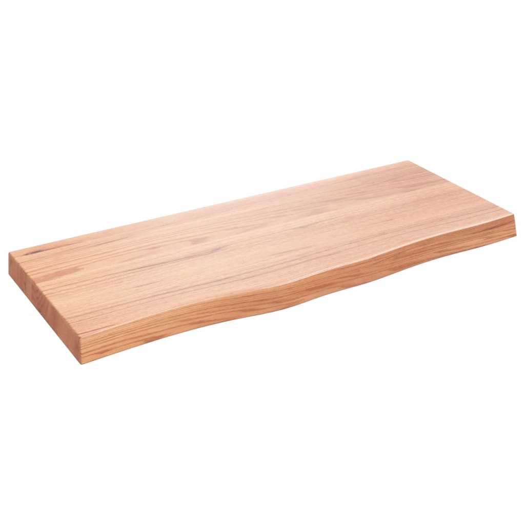 Piano Tavolo Marrone 100x40x(2-6) cm Massello Rovere Trattato - homemem39