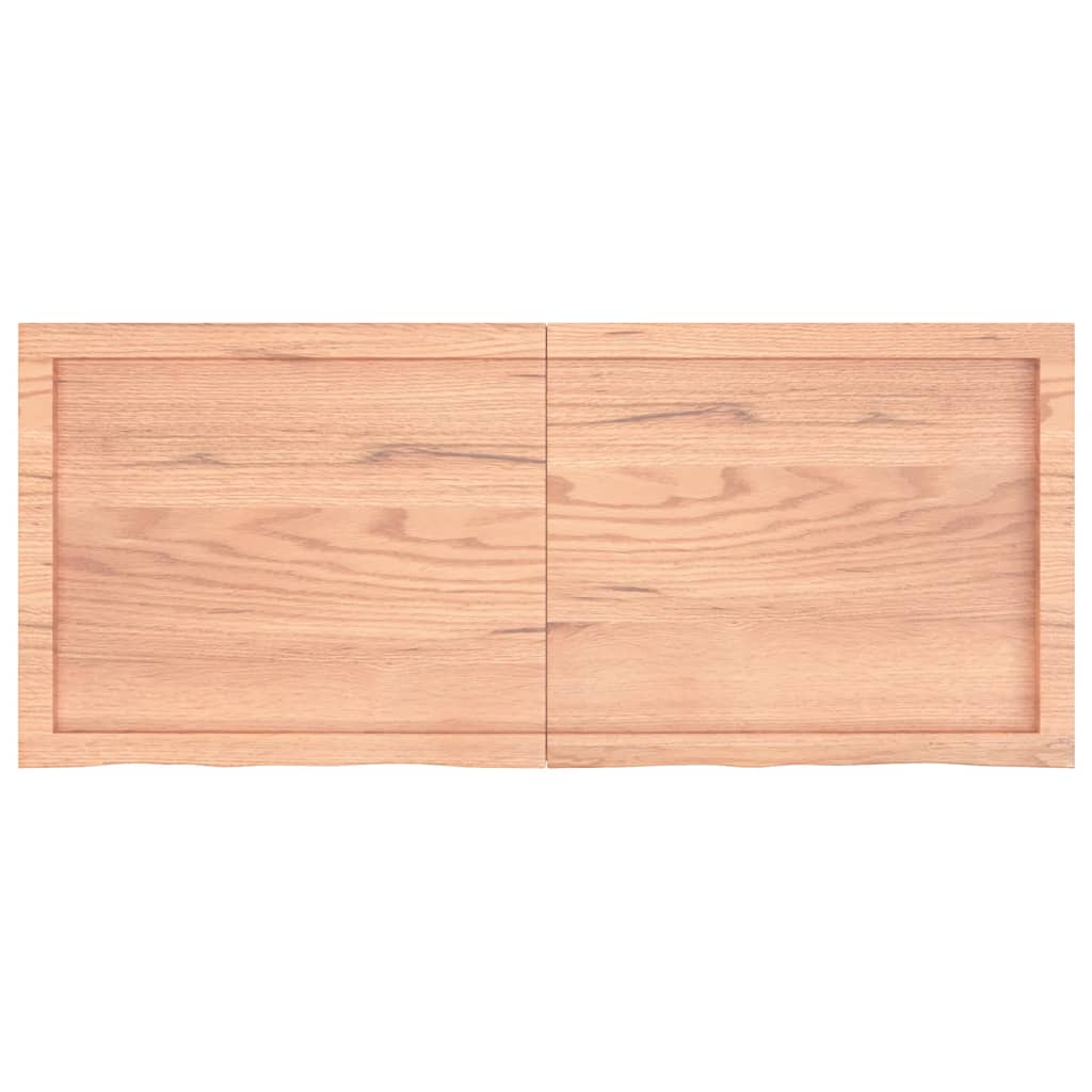 Piano Tavolo Marrone 120x50x(2-6) cm Massello Rovere Trattato - homemem39