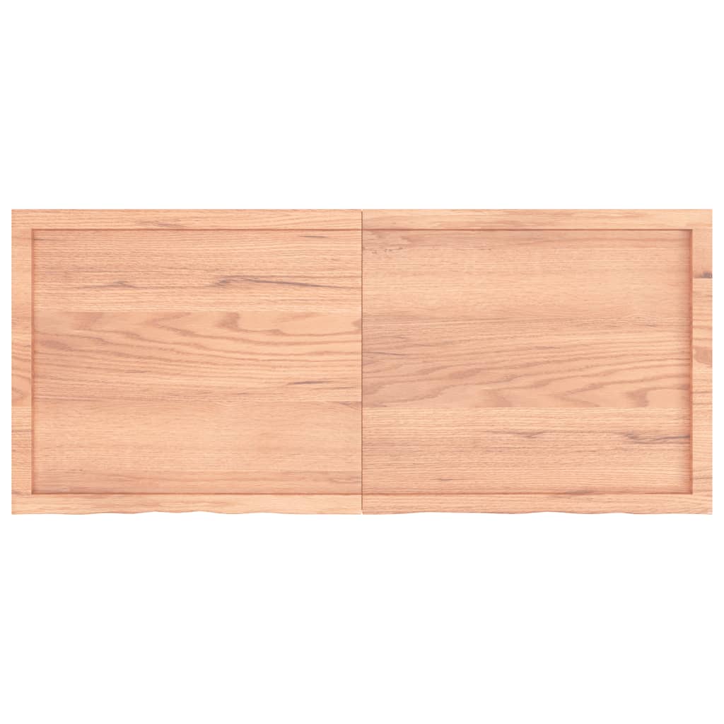 Piano Tavolo Marrone 140x60x(2-6) cm Rovere Massello Trattato - homemem39
