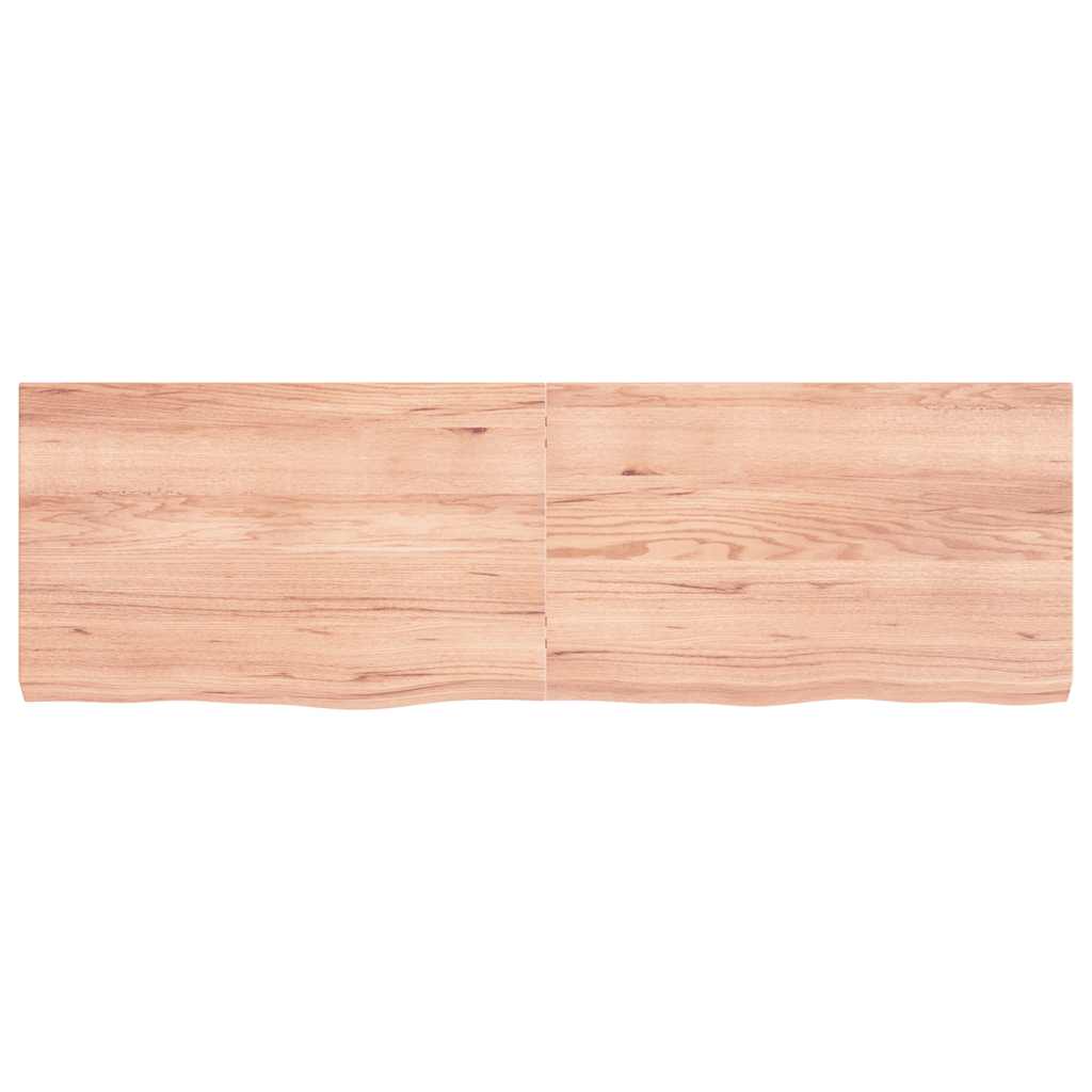 Piano Tavolo Marrone 160x50x(2-6) cm Massello Rovere Trattato - homemem39