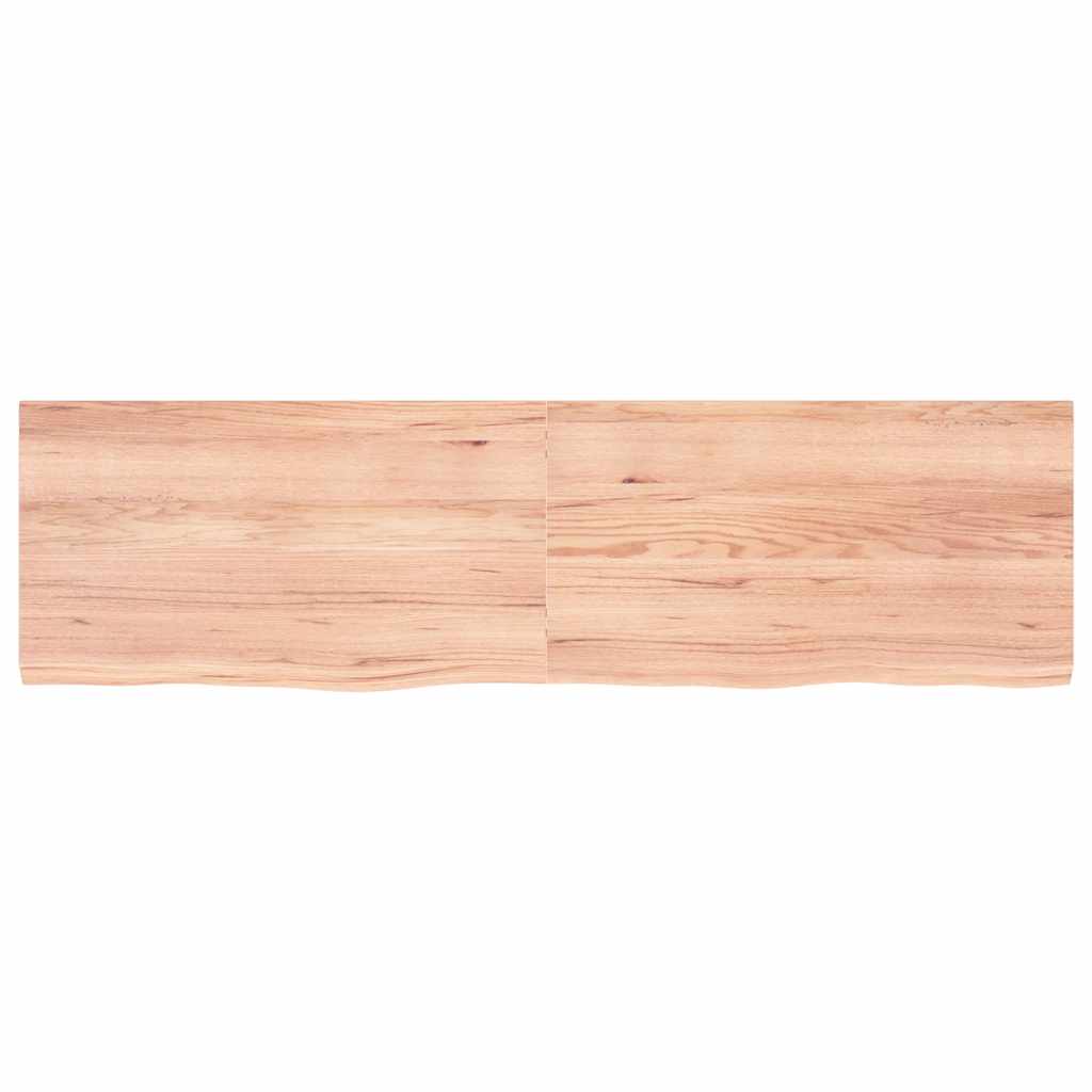 Piano Tavolo Marrone 180x50x(2-4) cm Massello Rovere Trattato - homemem39