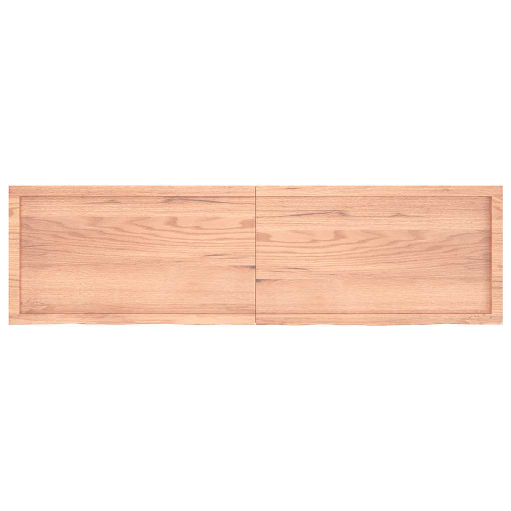 Piano Tavolo Marrone 180x50x(2-4) cm Massello Rovere Trattato - homemem39