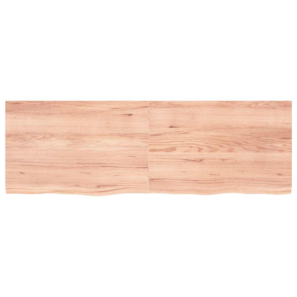 Piano Tavolo Marrone 180x60x(2-4) cm Rovere Massello Trattato - homemem39