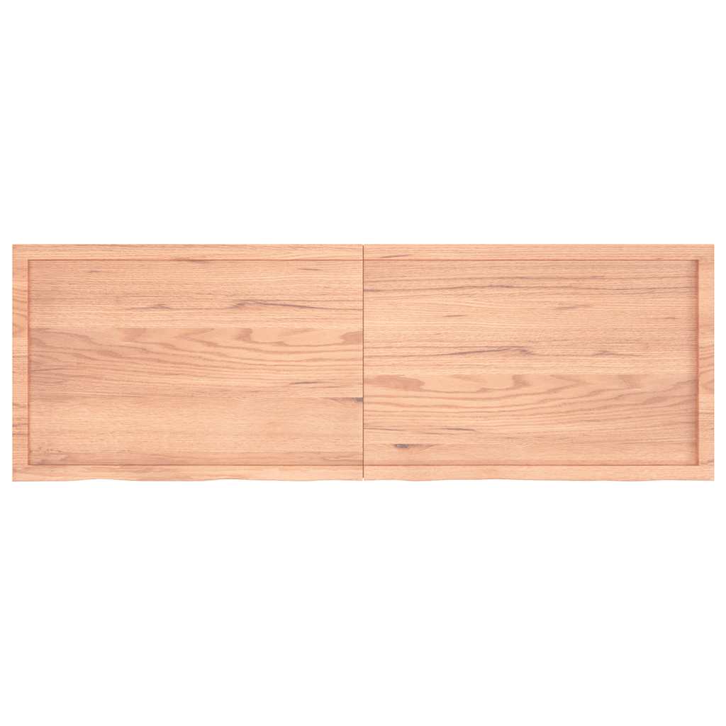 Piano Tavolo Marrone 180x60x(2-6) cm Rovere Massello Trattato - homemem39