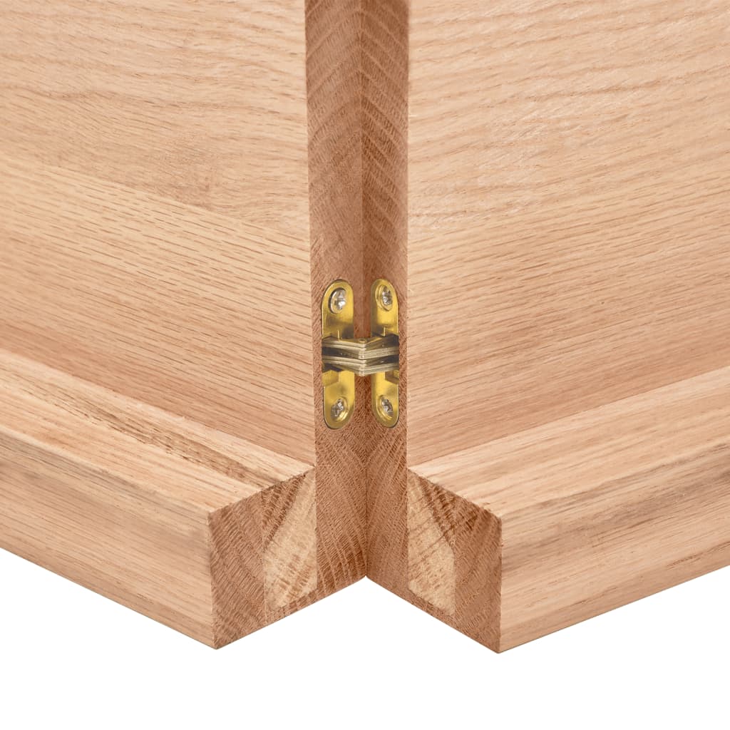 Piano Tavolo Marrone 180x60x(2-6) cm Rovere Massello Trattato - homemem39