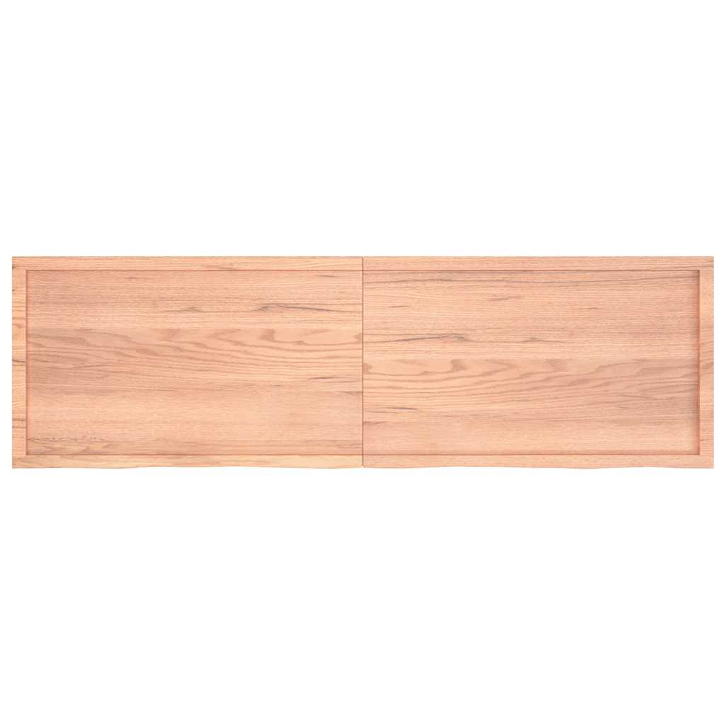 Piano Tavolo Marrone 200x60x(2-4) cm Massello Rovere Trattato - homemem39