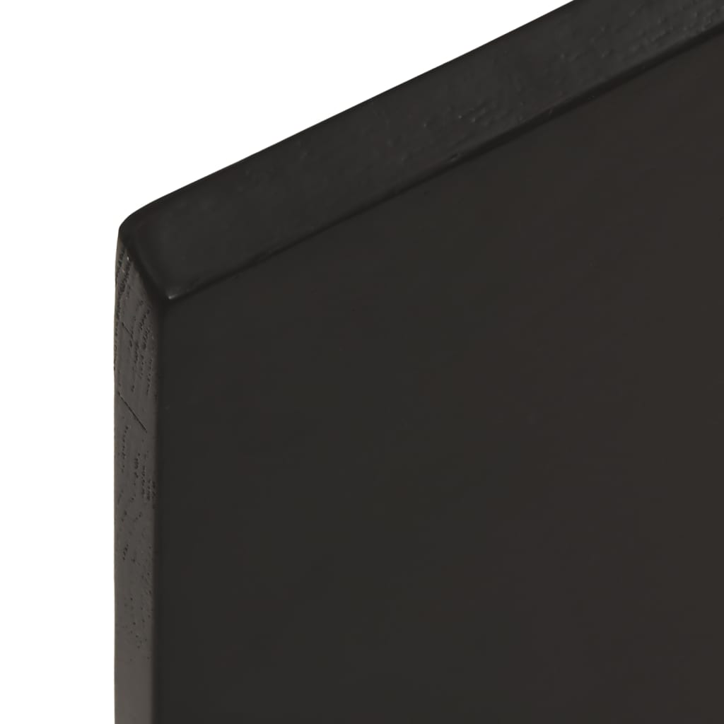 Piano Tavolo Marrone Scuro 60x50x2cm Rovere Massello Trattato - homemem39