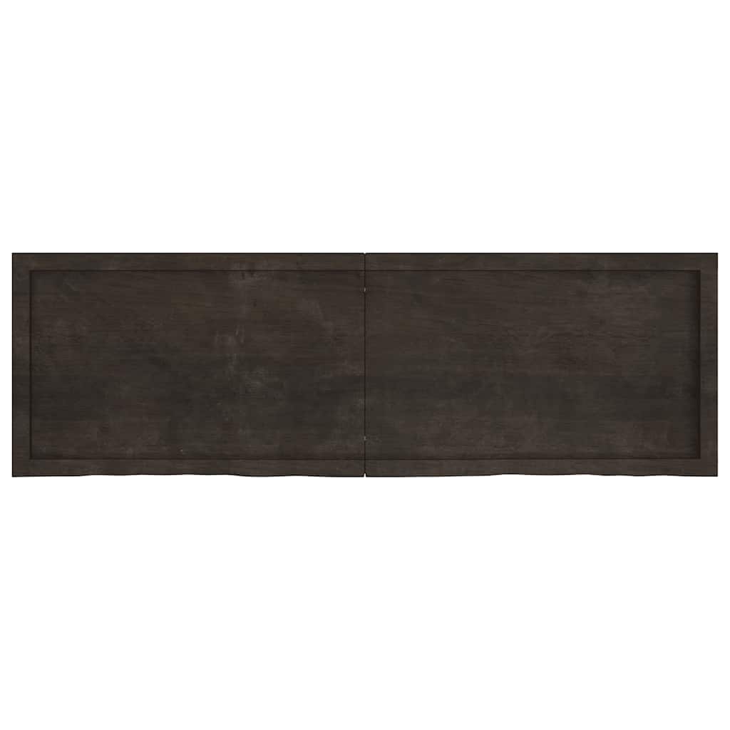 Piano Tavolo Marrone 160x50x(2-6) cm Rovere Massello Trattato - homemem39