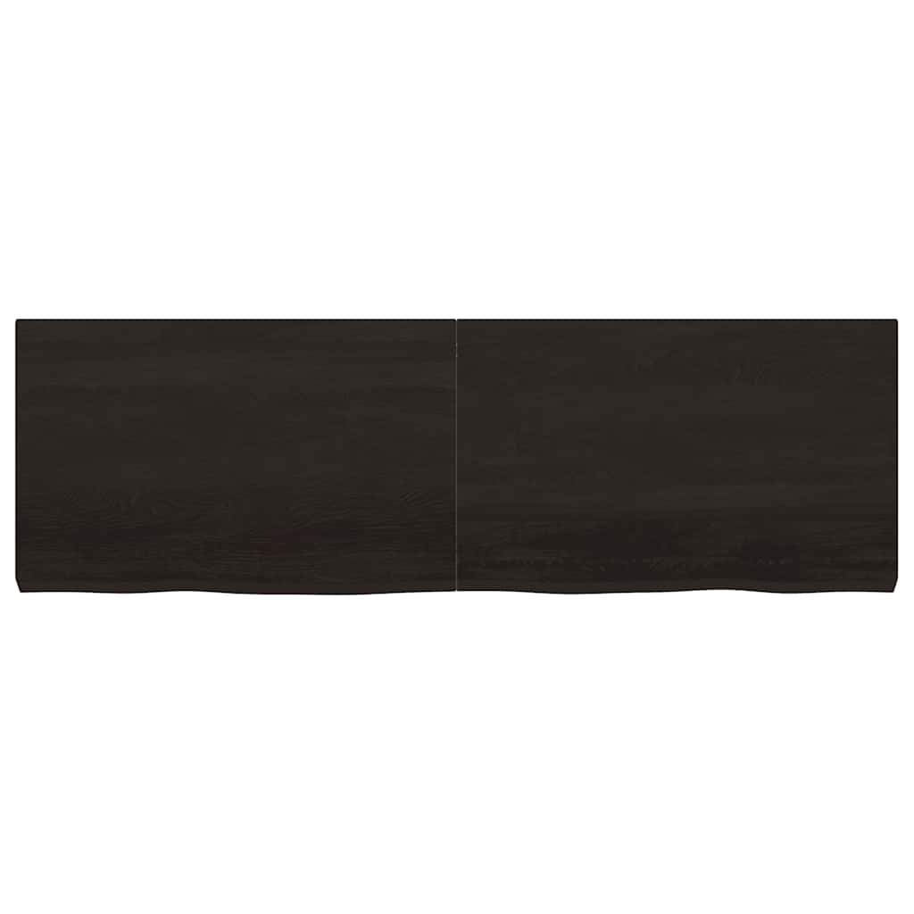 Piano Tavolo Marrone 160x50x(2-6) cm Rovere Massello Trattato - homemem39