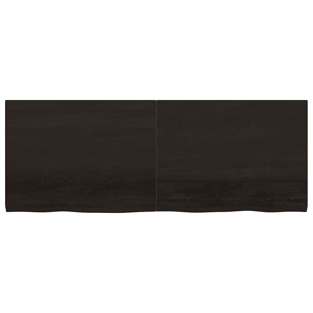 Piano Tavolo Marrone 160x60x(2-4) cm Rovere Massello Trattato - homemem39