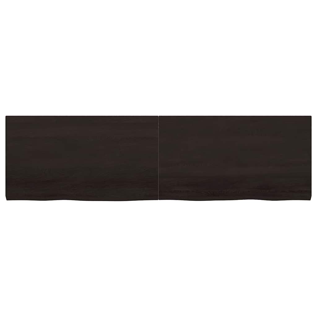 Piano Tavolo Marrone 180x50x(2-4) cm Rovere Massello Trattato - homemem39