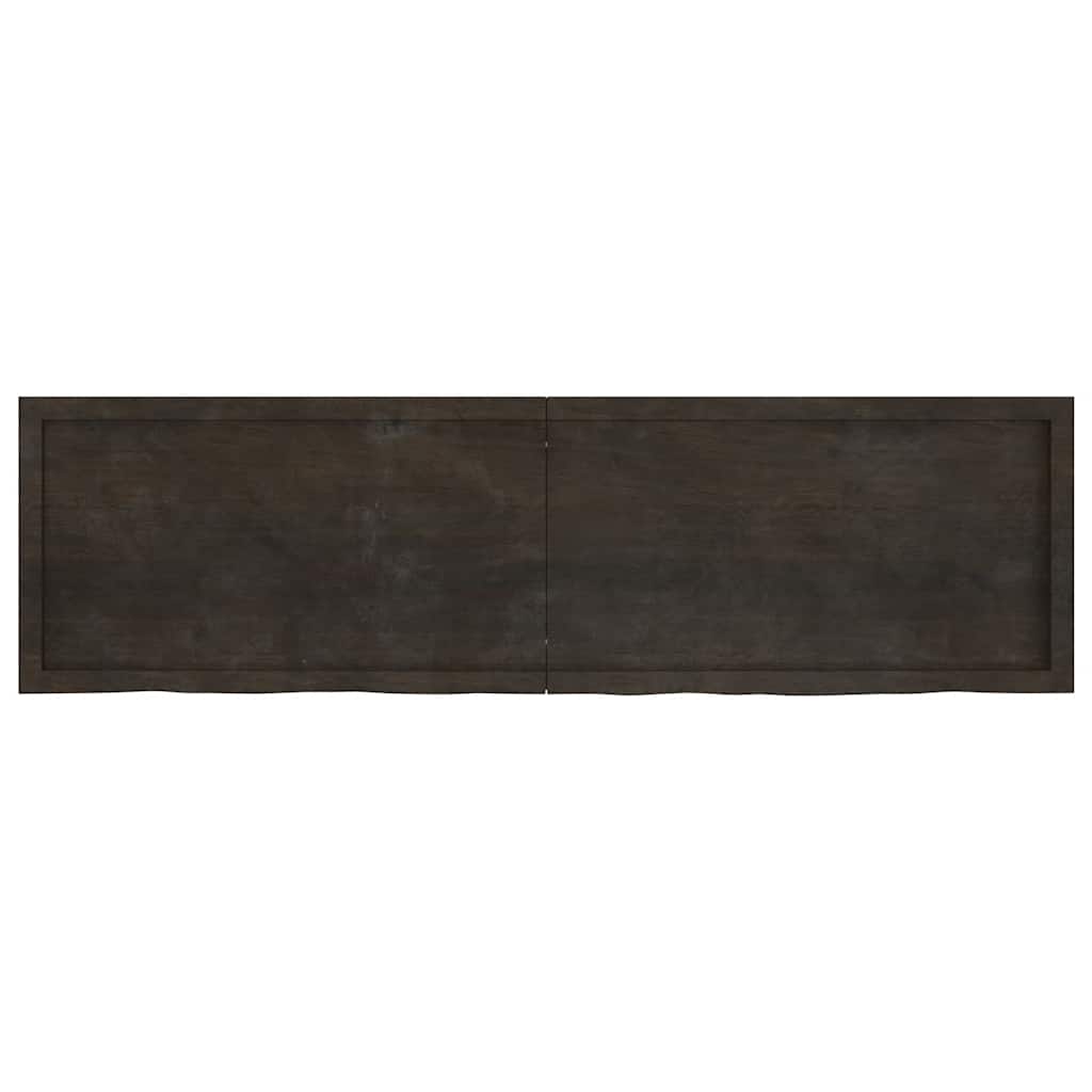 Piano Tavolo Marrone 180x50x(2-6) cm Rovere Massello Trattato - homemem39