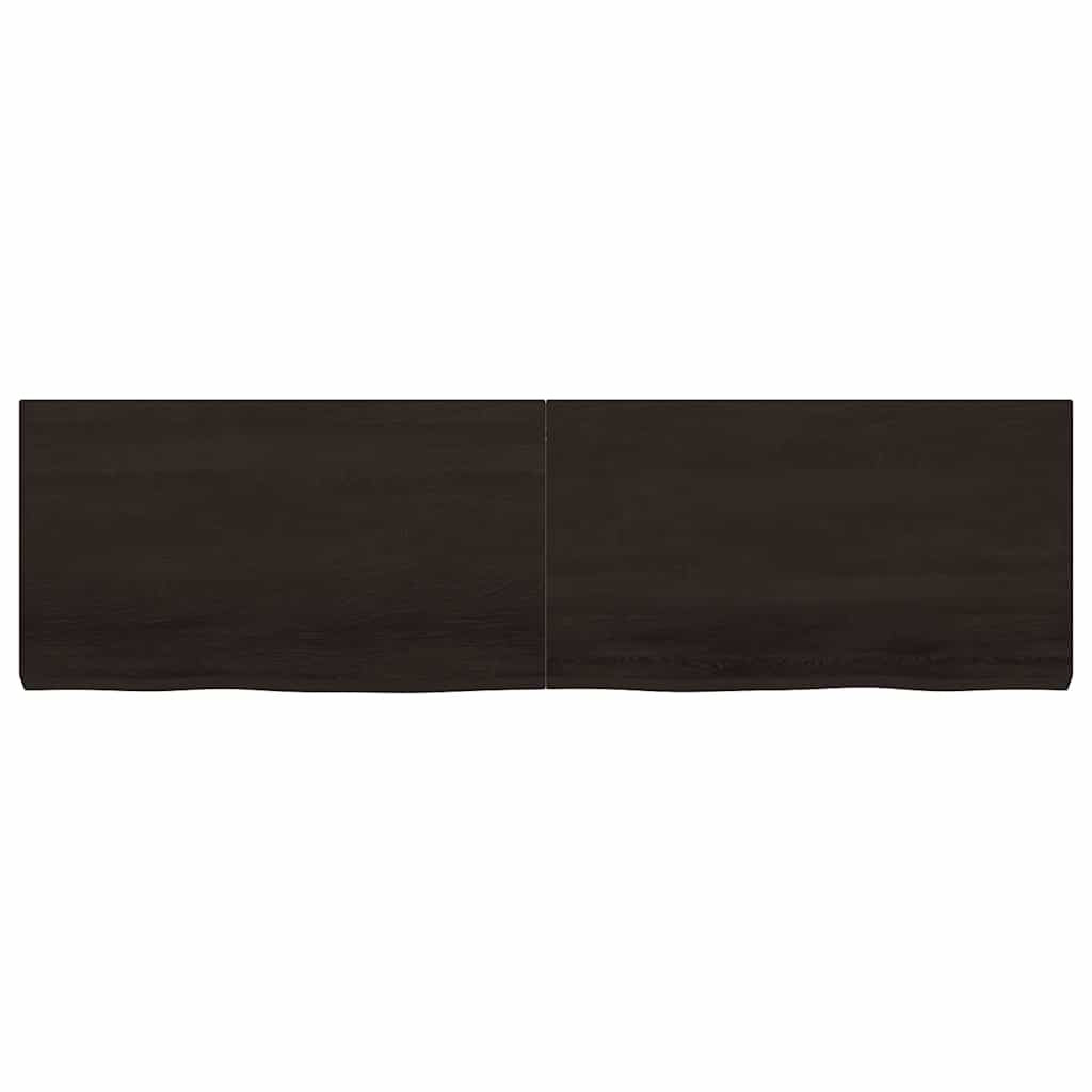 Piano Tavolo Marrone 180x50x(2-6) cm Rovere Massello Trattato - homemem39
