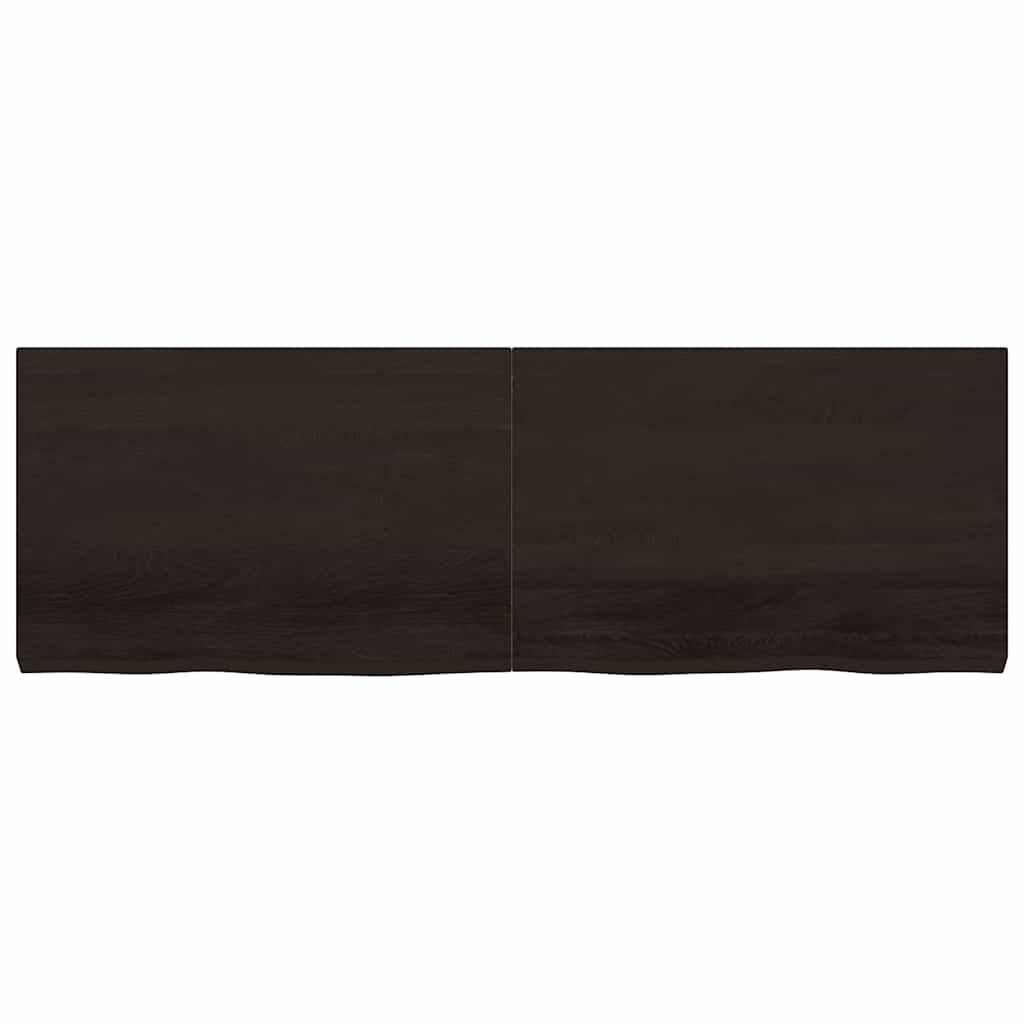 Piano Tavolo Marrone 180x60x(2-6) cm Rovere Massello Trattato - homemem39