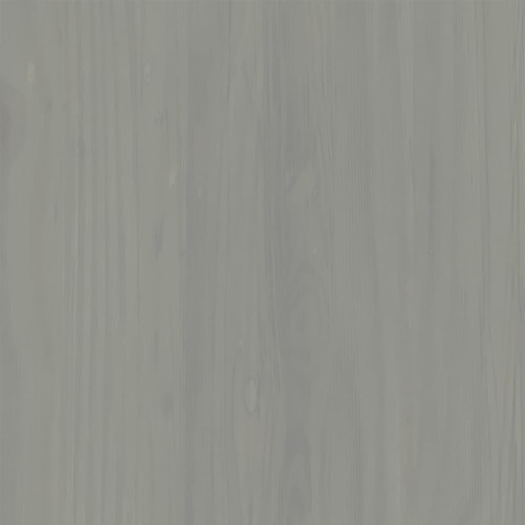 Cassettiera VIGO Grigia 80x40x76 cm in Legno Massello di Pino - homemem39