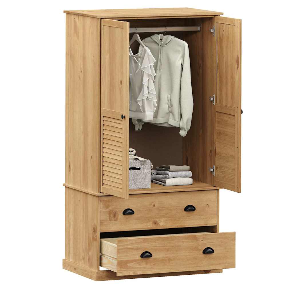 Armadio VIGO 90x55x170 cm in Legno Massello di Pino - homemem39