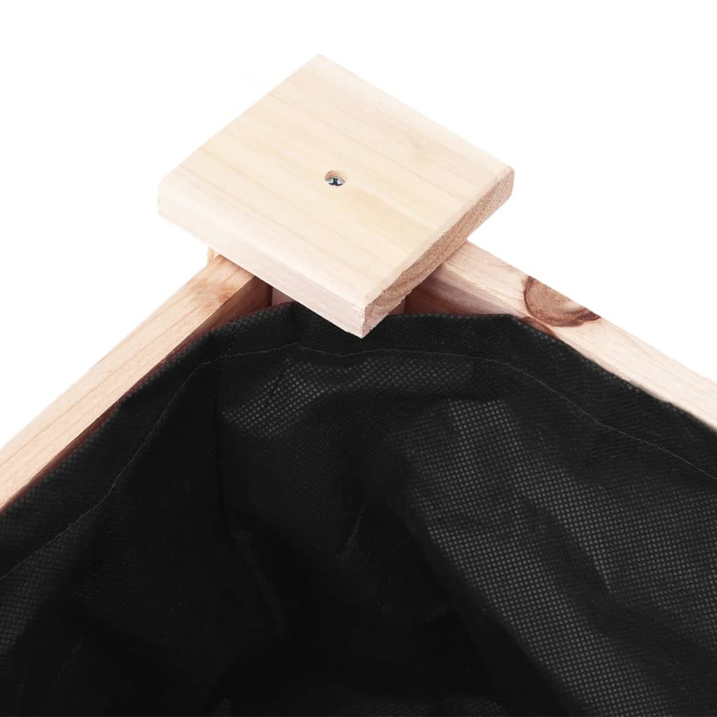 Fioriera con Ruote e Fodera 118x59x80cm Legno Massello di Abete - homemem39