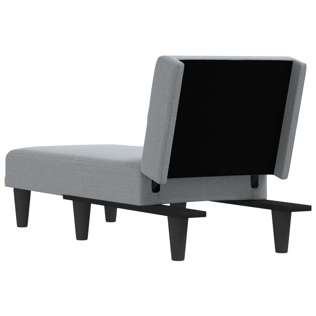 Chaise Longue in Tessuto Grigio Chiaro - homemem39