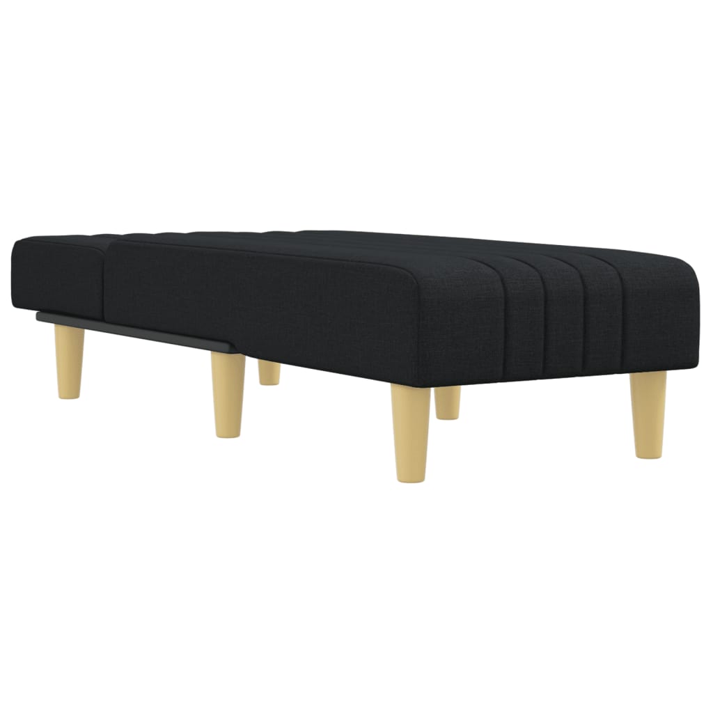 Chaise Longue in Tessuto Nero - homemem39
