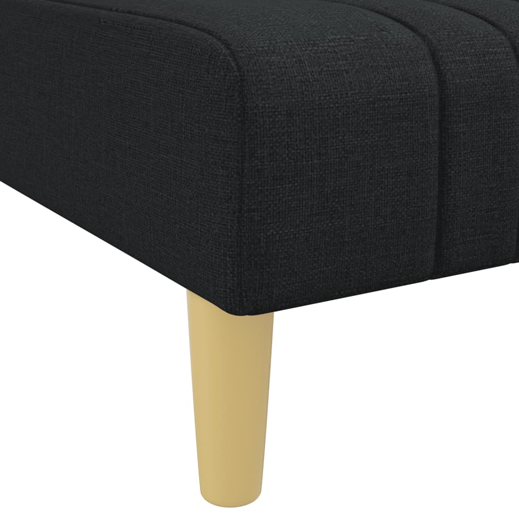 Chaise Longue in Tessuto Nero - homemem39