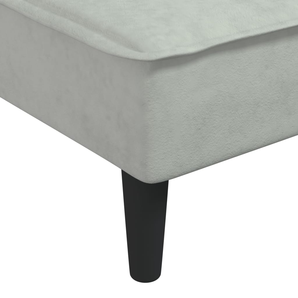 Chaise Longue in Velluto Grigio Chiaro - homemem39