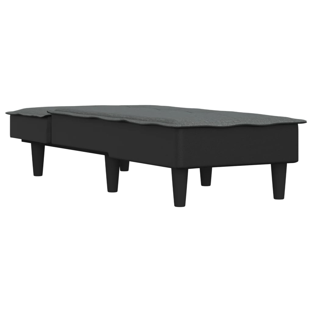 Chaise Longue in Tessuto Grigio Scuro - homemem39