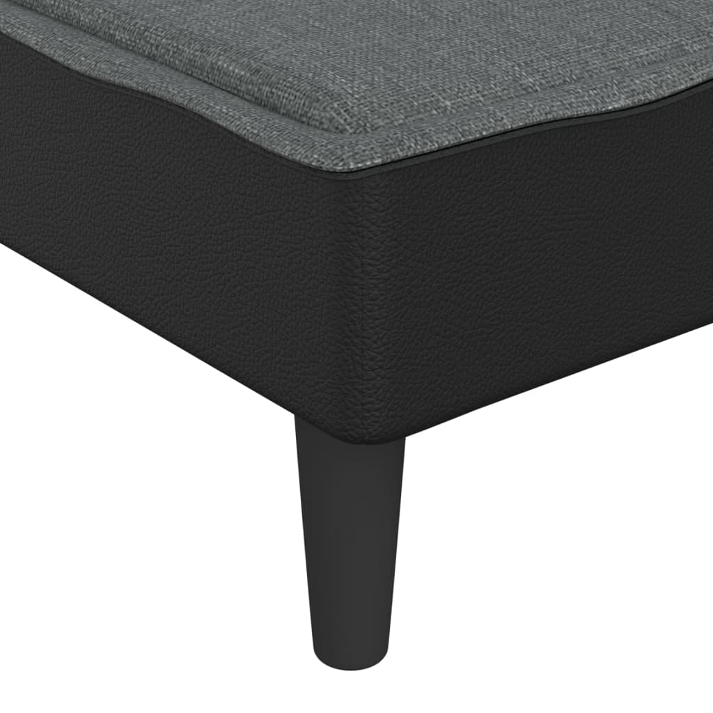 Chaise Longue in Tessuto Grigio Scuro - homemem39