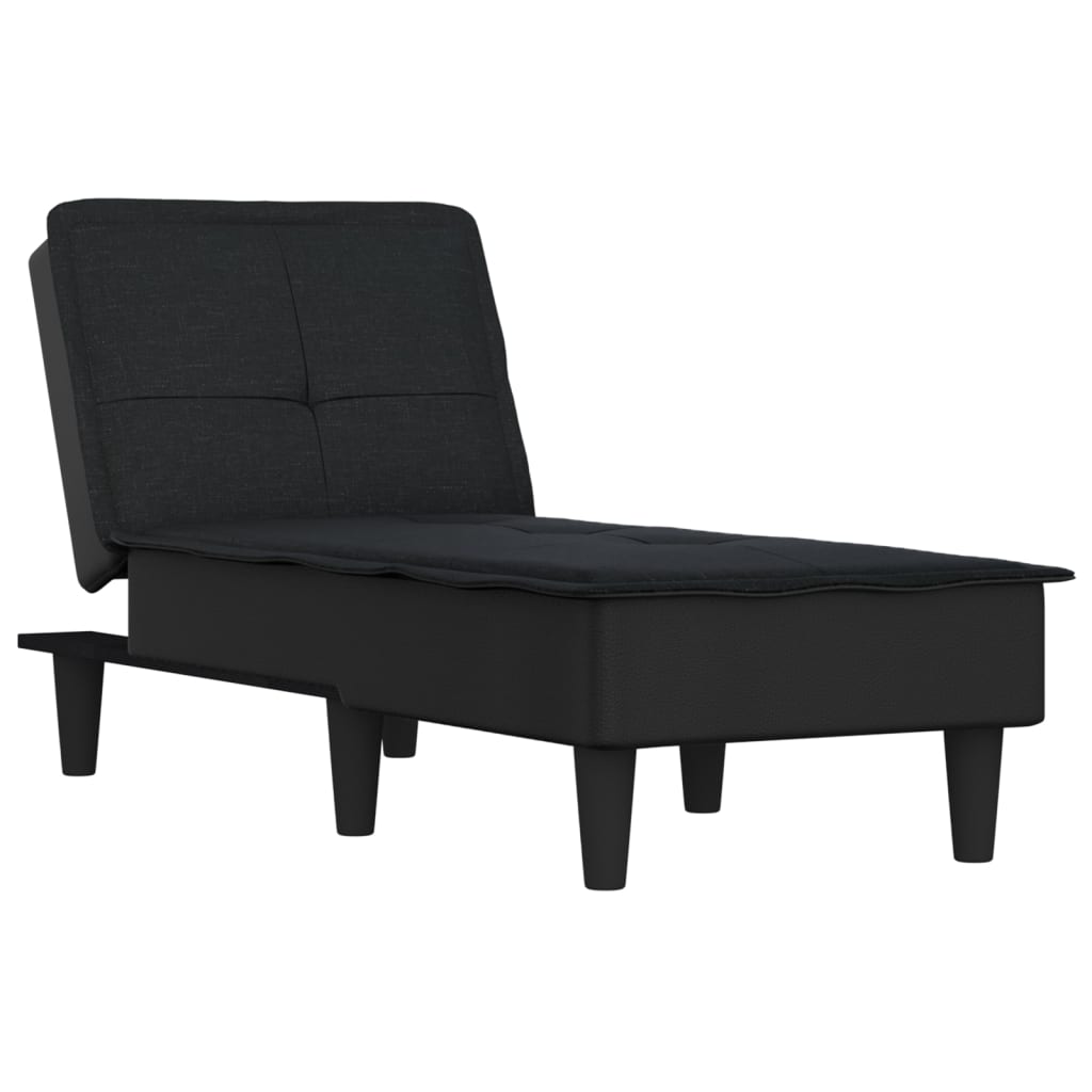 Chaise Longue in Tessuto Nero - homemem39