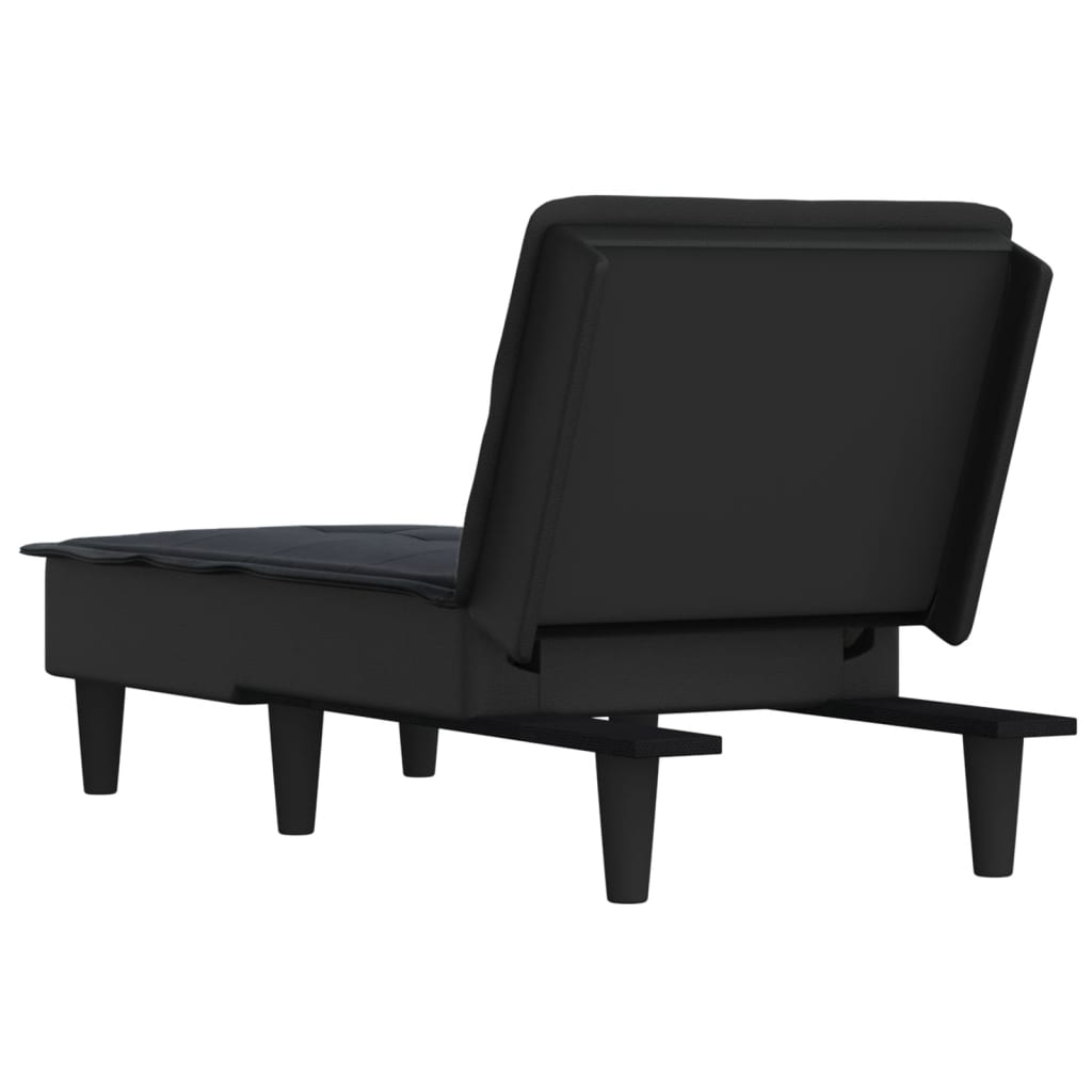 Chaise Longue in Tessuto Nero - homemem39
