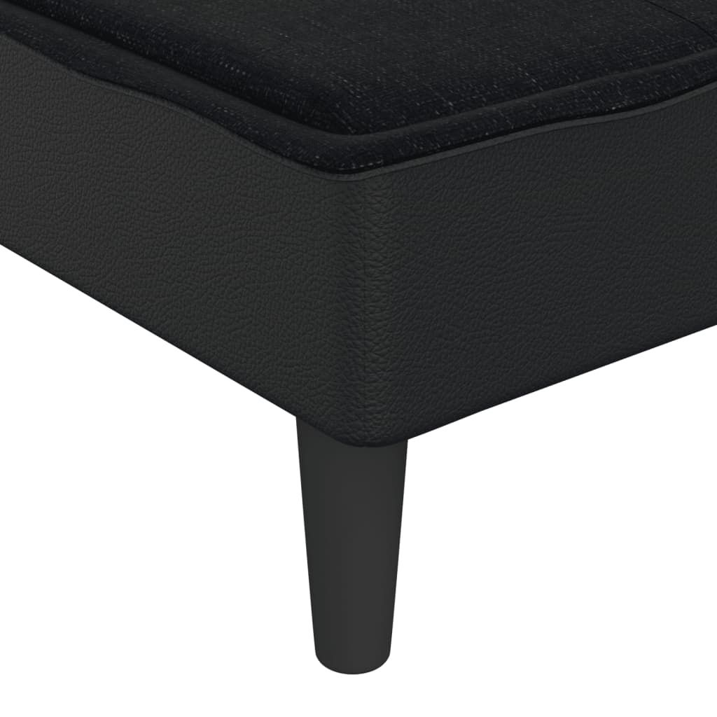 Chaise Longue in Tessuto Nero - homemem39