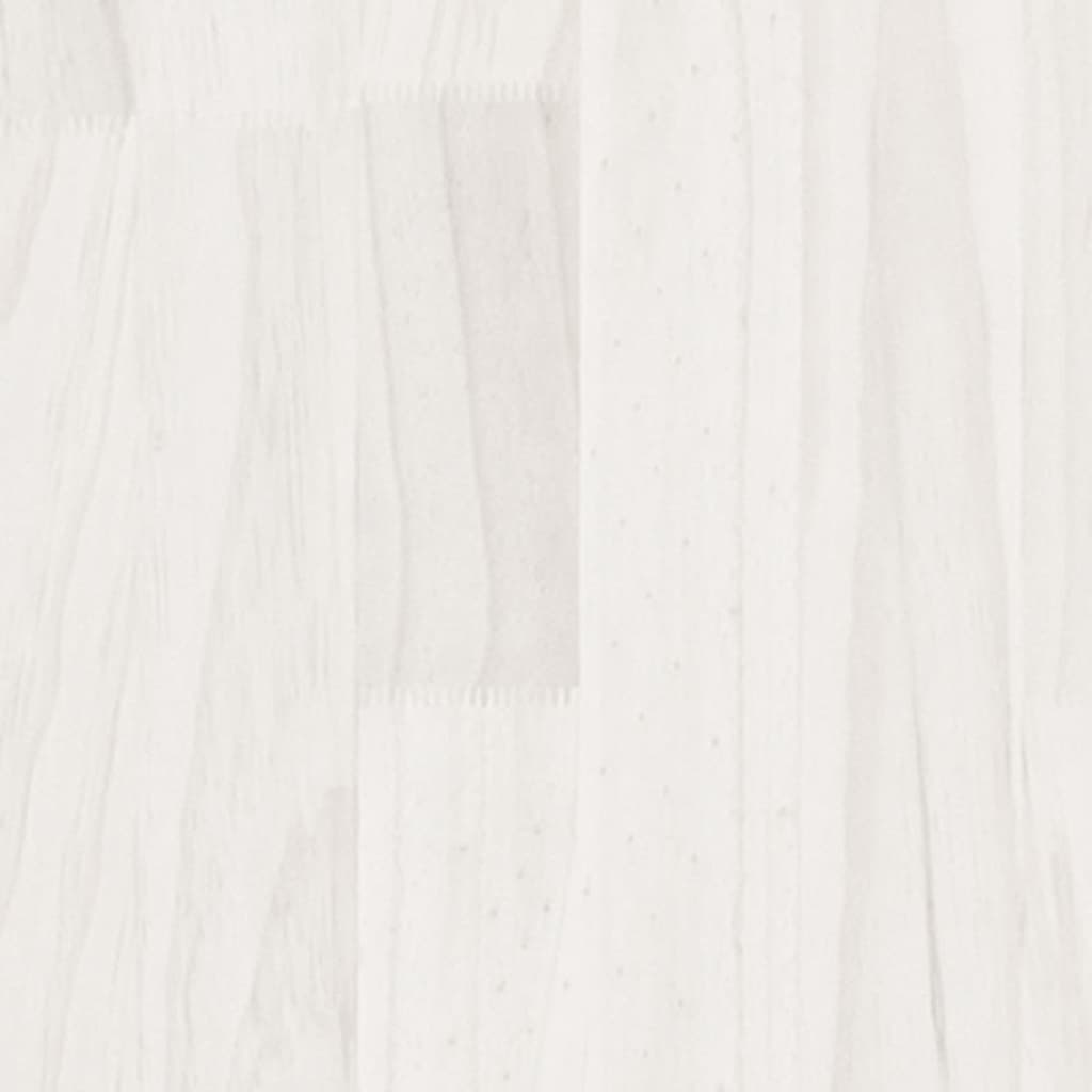 Armadietto Bianco 60x36x65 cm in Legno Massello di Pino - homemem39