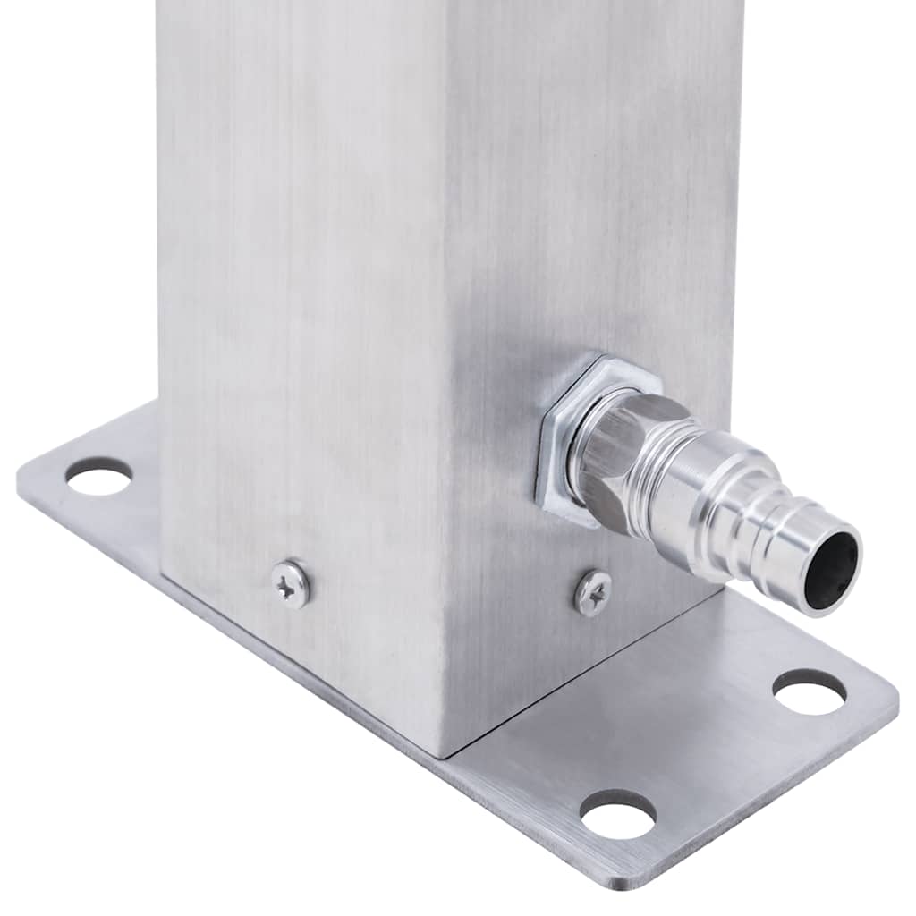 Colonna d'Acqua da Giardino 100 cm Acciaio Inox Quadrato
