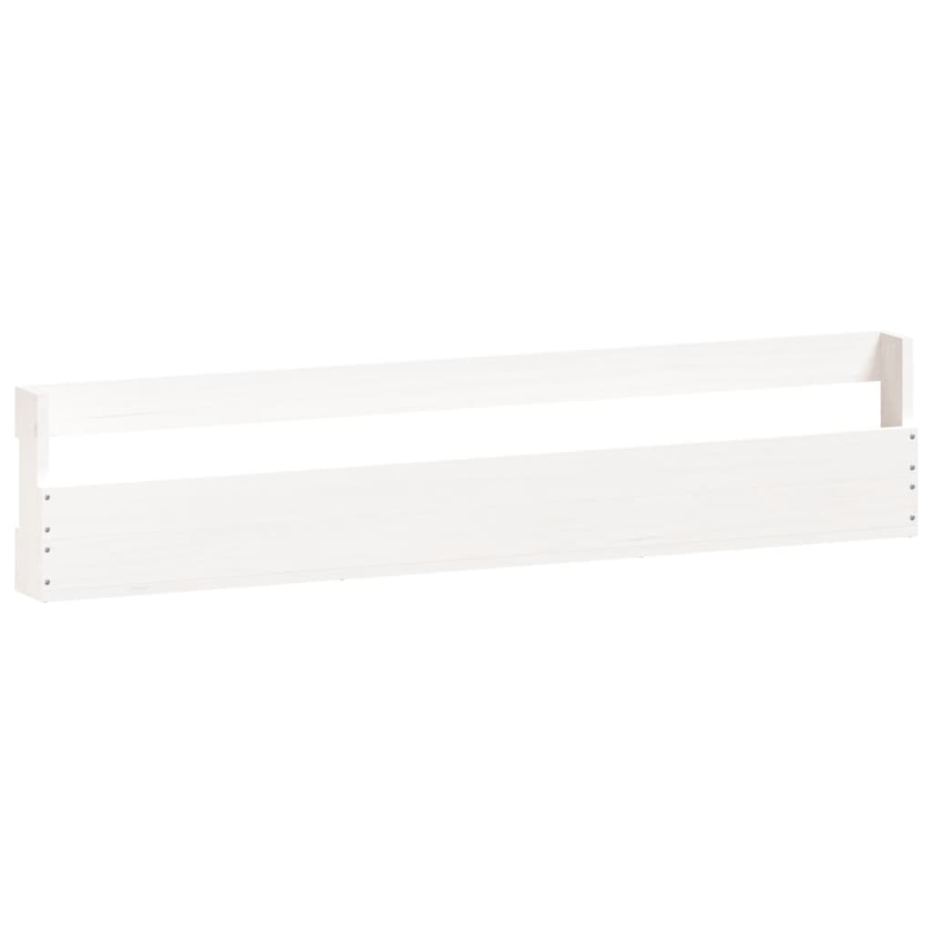 Scarpiere a Parete 2pz Bianco 110x9x23cm Legno Massello di Pino - homemem39