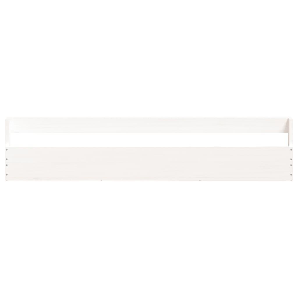 Scarpiere a Parete 2pz Bianco 110x9x23cm Legno Massello di Pino - homemem39