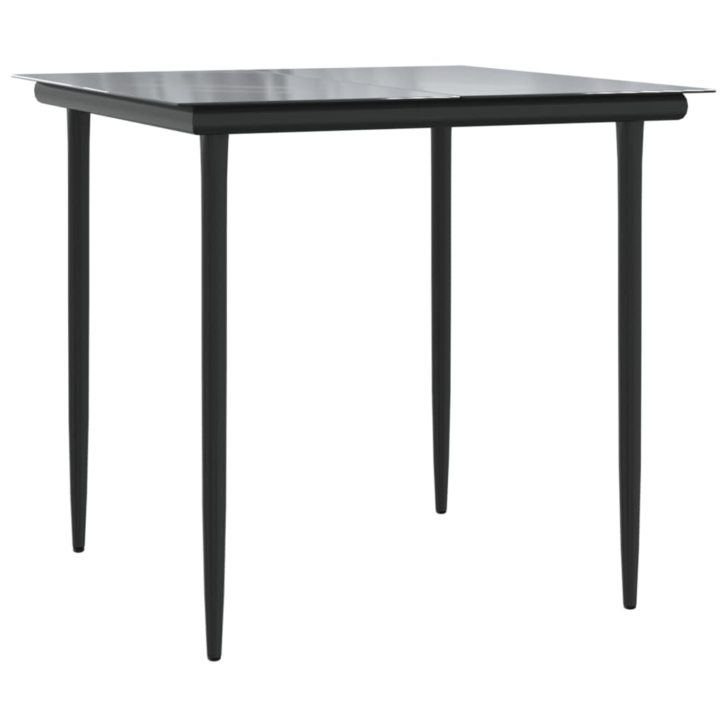 Set Pranzo da Giardino 3pz con Cuscini in Polyrattan e Acciaio - homemem39