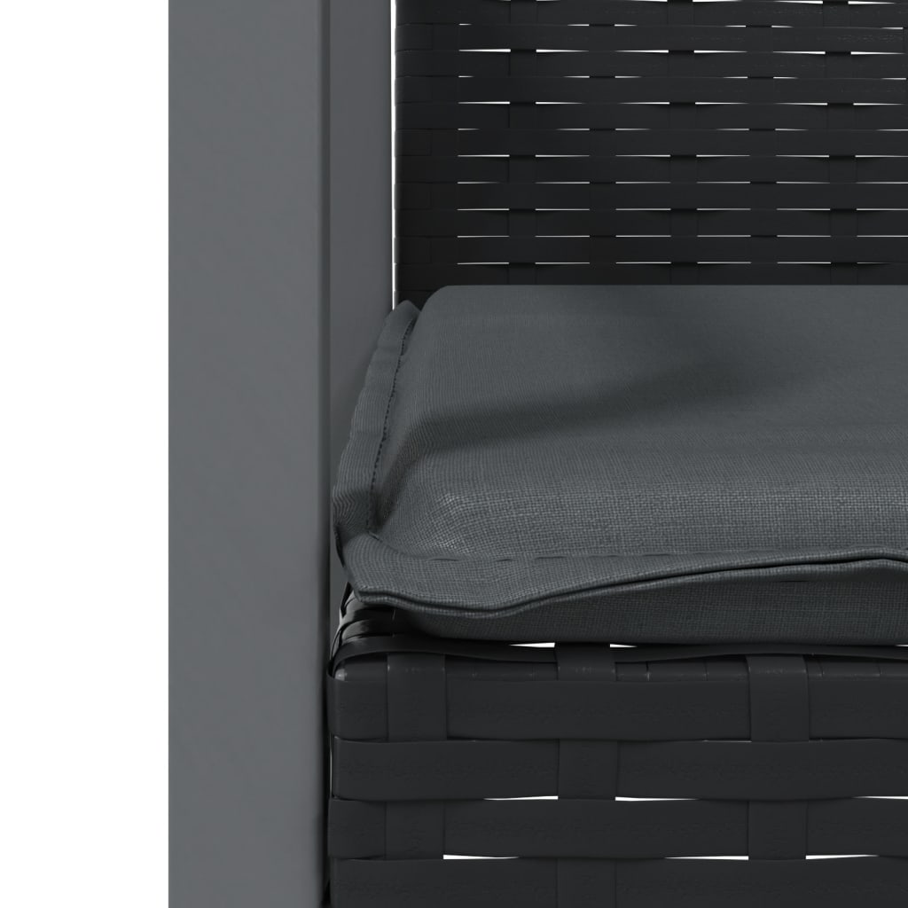 Set Pranzo da Giardino 5pz con Cuscini in Polyrattan e Acciaio - homemem39