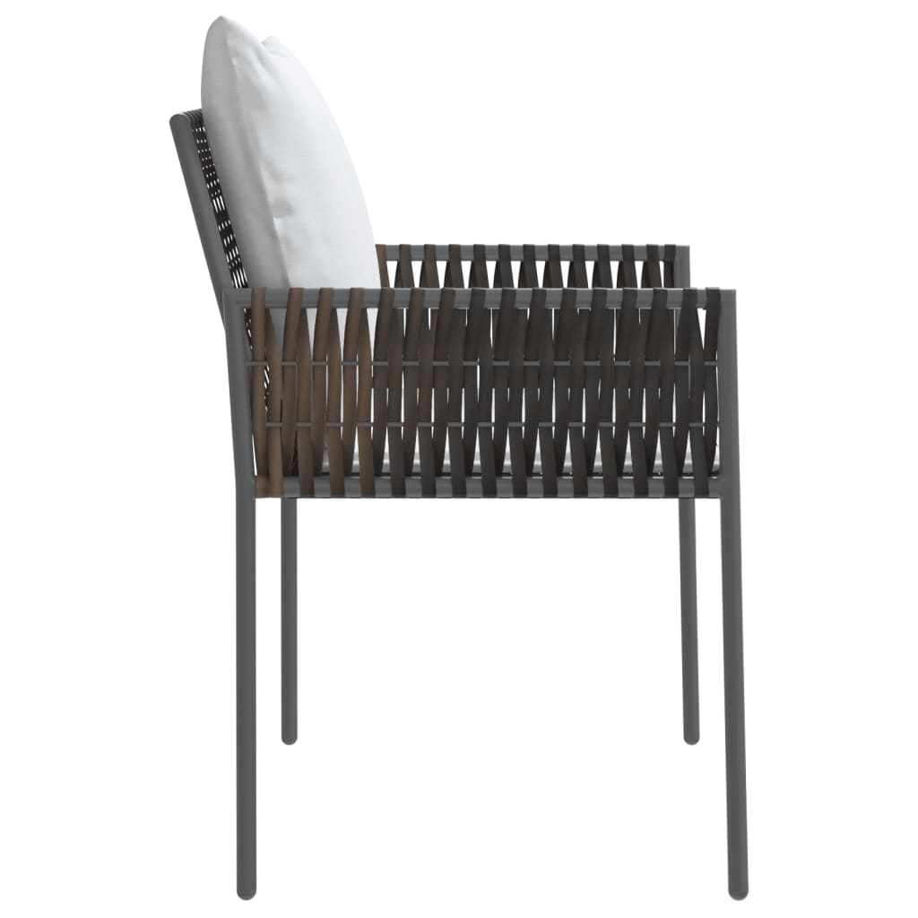 Sedie da Giardino con Cuscini 6pz Marroni 54x61x83cm Polyrattan - homemem39